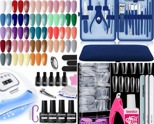 Nail set,nail care cover photo collage