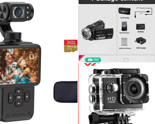 Vlogging Camera with 3-Axis Stabilizer 120 cover photo collage