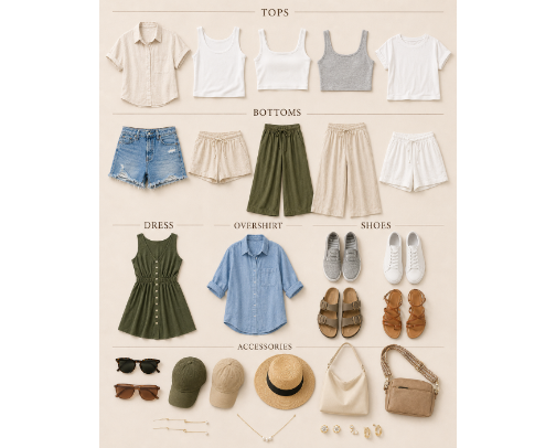 Summer Capsule Wardrobe Ideas for Easy Outfits cover photo collage