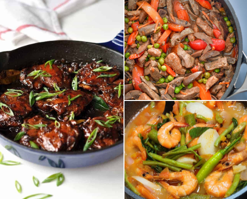 "Adobo Abs" Guilt Free Filipino Food cover photo collage