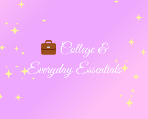 College & Everyday Essentials cover photo collage