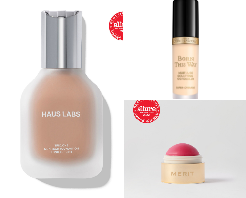 Acne safe makeup cover photo collage