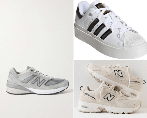 Trendy sneakers cover photo collage