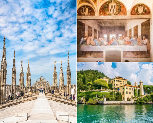 Northern Italy 2026: Best of Milan, Lake Como, & the Olympic Dolomites cover photo collage