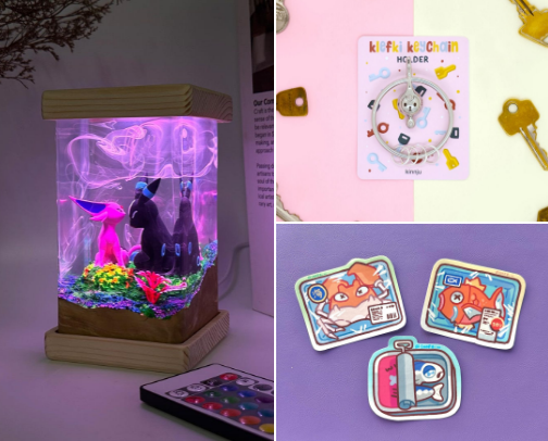 cute fan made pokemon merch! cover photo collage