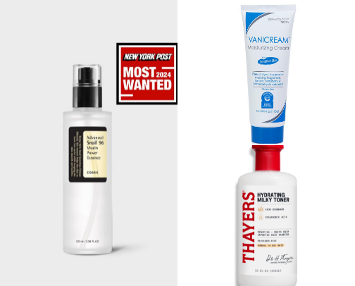 Skincare staples for dry sensitive skin cover photo collage