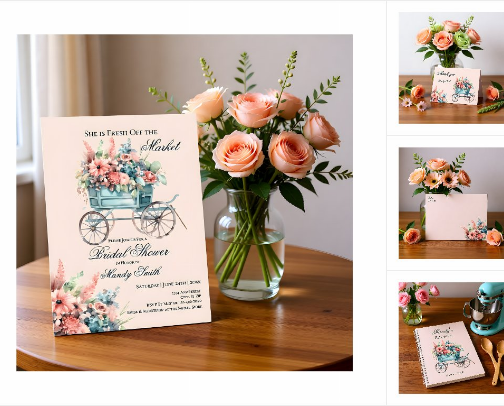 Invitations for the Bride To Be cover photo collage