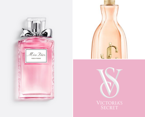 Women perfume cover photo collage