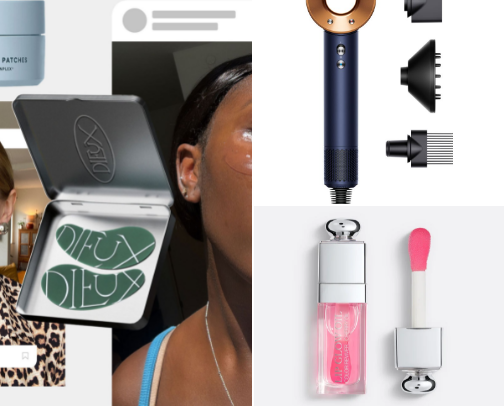 Beauty supplies cover photo collage