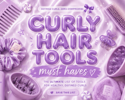 💜 Curly Hair Tools [must-haves] 💜 cover photo collage