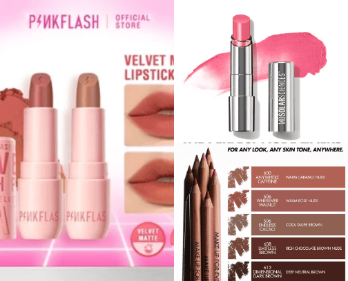 Cosmetics cover photo collage