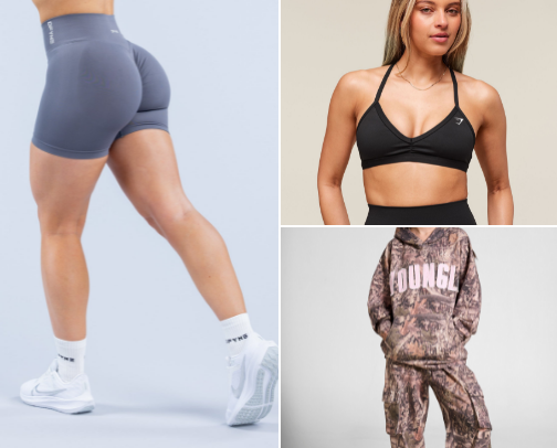 Gym clothes cover photo collage