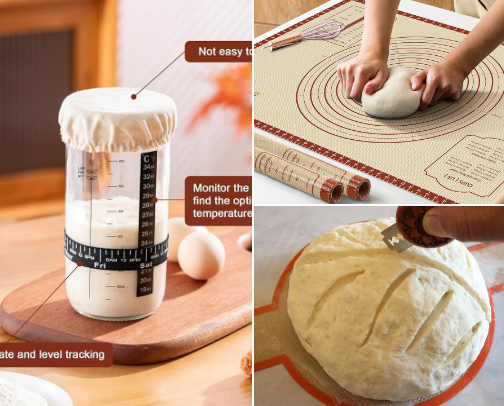Sourdough Baking Essentials | Amazon Must-Haves for Home Bakers cover photo collage