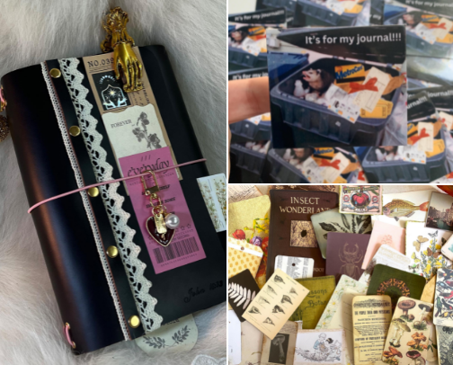 my junk journal, commonplace book, & planner essentials for 2026-2027! cover photo collage
