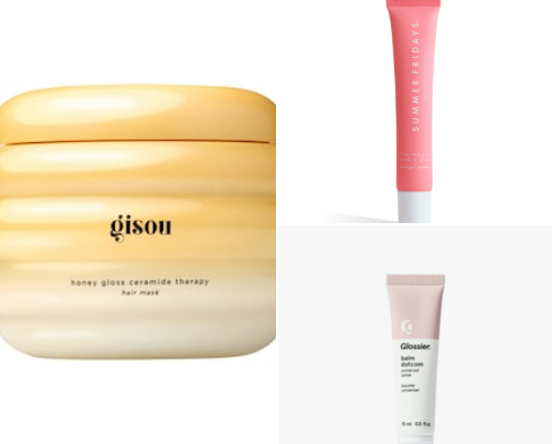 beauty products 🍯🌸 to be that girl cover photo collage