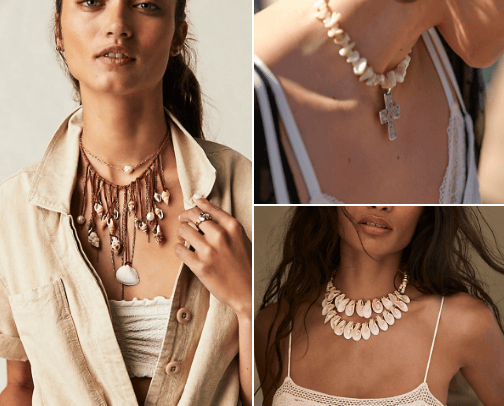 Unique jewelry with a touch of nature. cover photo collage