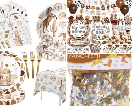 First Rodeo Birthday Paty cover photo collage