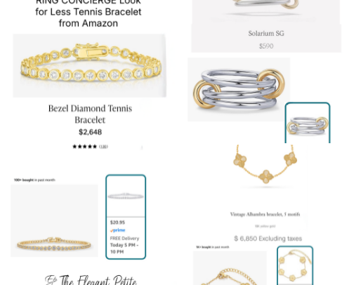 Here is the best quality - tarnish free Designer Inspired jewelry you can find on Amazon cover photo collage