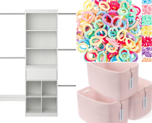 Dreamy Toddler Girl Closet Storage cover photo collage