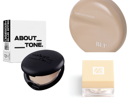 top tier makeup powder cover photo collage