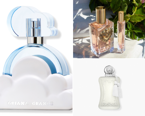 My most complimented fragrances cover photo collage