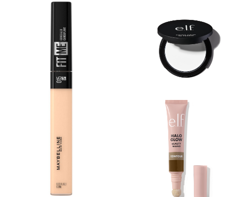 Affordable “clean girl” makeup essentials cover photo collage