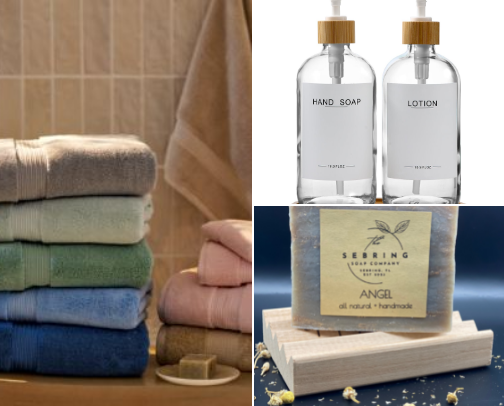 Must-Have Luxury Bathroom Essentials cover photo collage