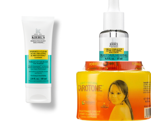 Skincare recommendations from a girl that suffers from acne, hyperpigmentation, and acne scars cover photo collage
