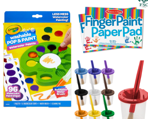 Painting essentials for littles-Destress the mess! cover photo collage