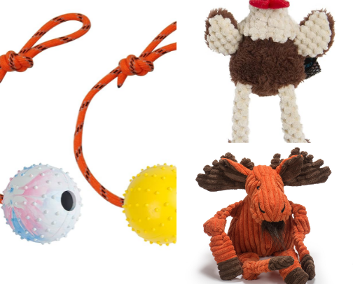 Dog toys cover photo collage
