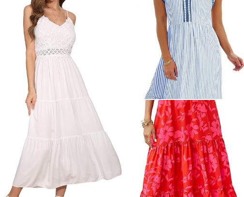 Elegant Beach Dresses & Summer OOTD cover photo collage