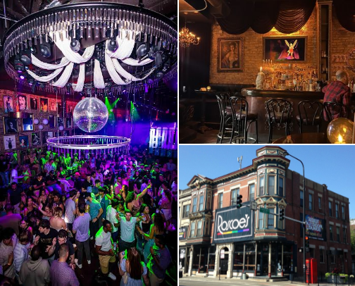 favorite chicago bars🪩👠 cover photo collage