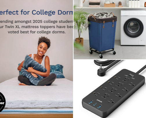 Dorm Room Must-Haves for the 2025 School Year 🛏📚✨ cover photo collage