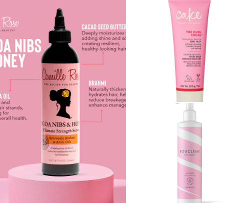 the BEST curly hair routine products to maximize curls without frizz cover photo collage