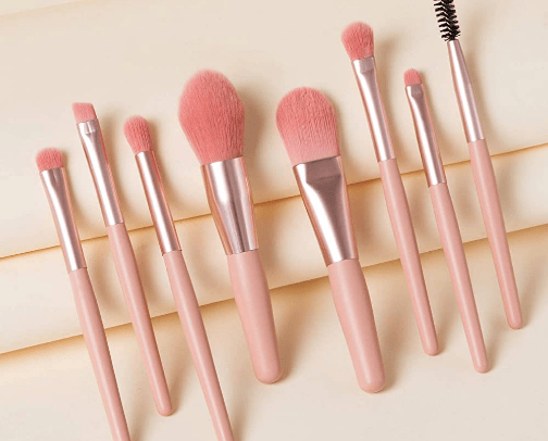 Brushes Set Makeup cover photo collage
