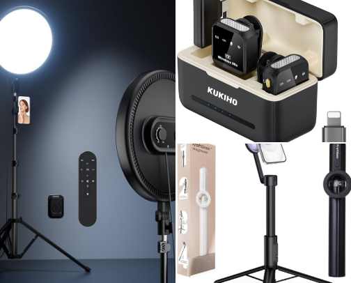 Everything I use as a Wannabe Content Creator cover photo collage