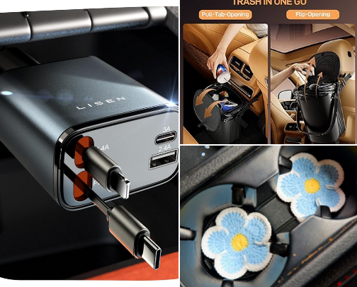 Car accessories cover photo collage