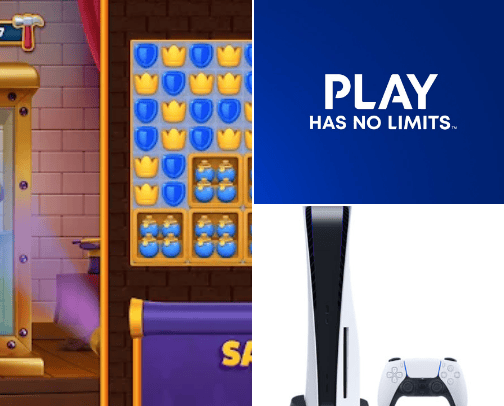 Games (Inspired by PlayStation & Royal Match) cover photo collage