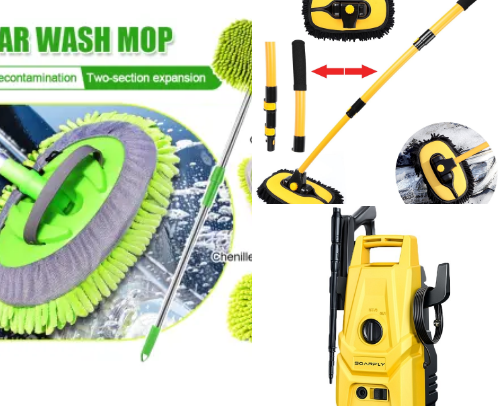 CAR WASH MOP cover photo collage