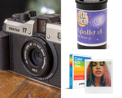 Analog photography cover photo collage