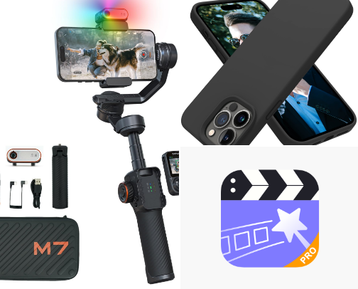 essentials for fellow content creators 🤳 cover photo collage