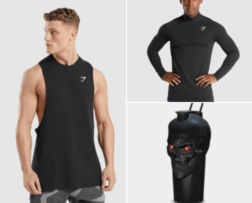 Clothing and accessories for gym and fitness cover photo collage