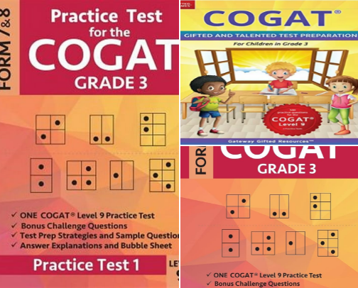 Read Now - COGAT Test Prep Grade 3 Level 9: Gifted and Talented Test Preparation Book - Practice Test/Workbook for Children in Third Grade essentials for parents cover photo collage