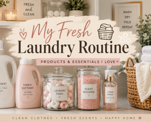 🧺 My Fresh Laundry Routine | Products & Essentials cover photo collage