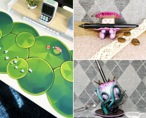 Cute Artsy Office Things cover photo collage