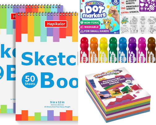 learning journal supplies 🍎 cover photo collage