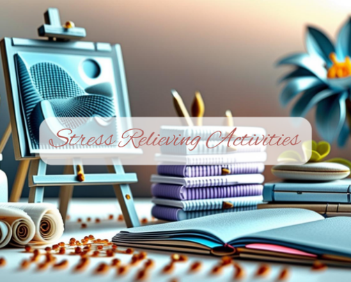 Stress Relieving Activities for Teens & Adults cover photo collage
