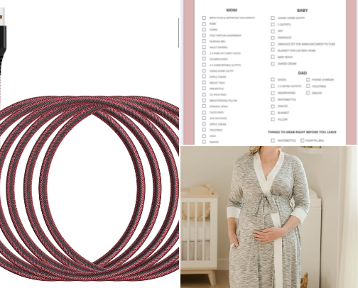 Hospital Bag Checklist cover photo collage