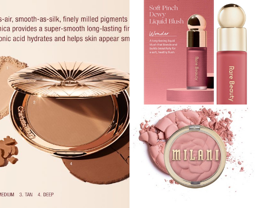 Makeup for Acne-Prone & Oily Skin: Best Bronzers & Blushes ✨️💛 cover photo collage