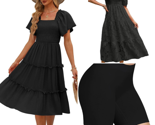 Woman’s clothes cover photo collage